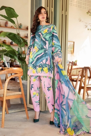 M Prints by Maria B Embroidered Lawn Suits Unstitched 3 Piece MPT-2503-B - Summer Collection