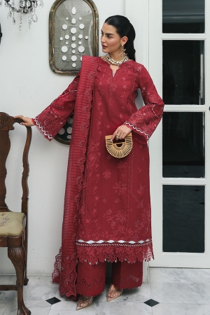 Qalamkar Unstitched Embroidered Luxury Lawn 3 Pcs Suit QLK26US RP-16 Qistah - Summer
