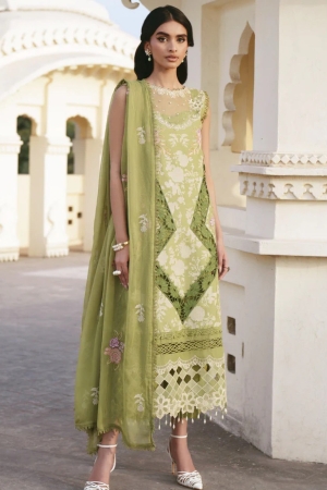 Shangrila by Parishay Unstitched Lawn Embroidered 3 Piece Suit SP26UE SLA-04 - Summer Collection