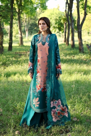 A-Lawn by Afrozeh Unstitched Embroidered Lawn 3 Piece Suit AF26UAL Daliya FWU-0067-3PO - Eid Collection