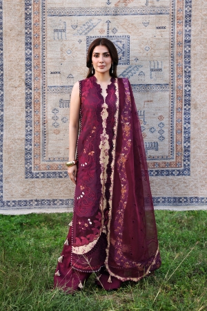 A-Lawn by Afrozeh Unstitched Embroidered Lawn 3 Piece Suit AF26UAL Thalia FWU-0064-3PO - Eid Collection
