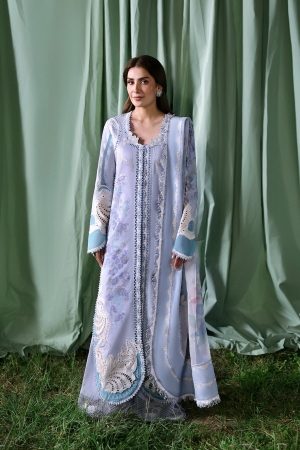 A-Lawn by Afrozeh Unstitched Embroidered Lawn 3 Piece Suit AF26UAL Chloris FWU-0068-3PO - Eid Collection