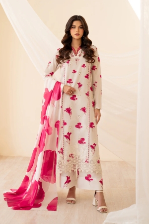 Iznik Embroidered Lawn Suits Unstitched 3 Piece IZ26FE UE-443 - Summer Collectio