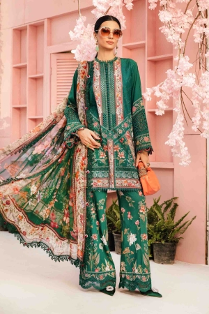 M.Prints By Maria B Embroidered Lawn Suit Unstitched 3 Piece MPT-2610-A - Summer Collection