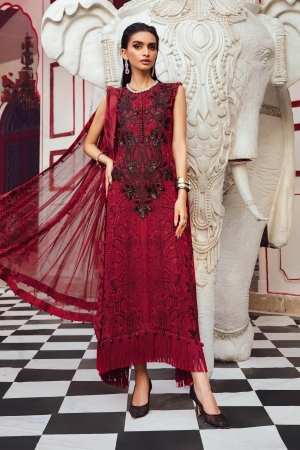M Prints by Maria B Embroidered Suits Unstitched 3 Piece MB25FE D-2A -