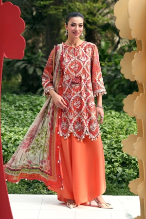 M Prints by Maria B Unstitched Printed Lawn 3 Piece Suit MPT-3003-A - Eid Collection