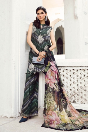 M Prints by Maria B Embroidered Suits Unstitched 3 Piece MB25FE D-5A -