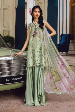 M Prints by Maria B Unstitched 3 Piece Suit MPT-2706-A - Eid Collection