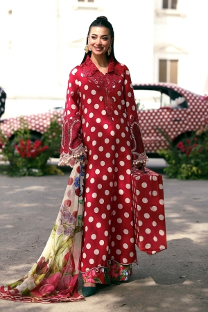M Prints by Maria B Unstitched Printed Lawn 3 Piece Suit MB26UME 8B - Eid Collection