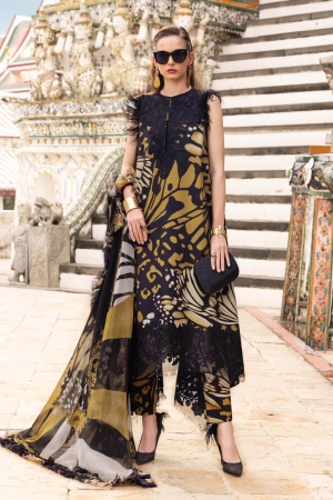 M Prints by Maria B Embroidered Suits Unstitched 3 Piece MPT-2809-B - Eid Collection