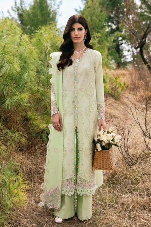 Qalamkar Unstitched Embroidered Luxury Lawn 3 Pcs Suit QLK26US DC-14 Meline - Summer