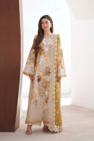 Sunspell by Afrozeh Unstitched Embroidered Lawn 3 Piece Suit AF26USL CALYRA ZWU-0116-3PO - Festive Collection