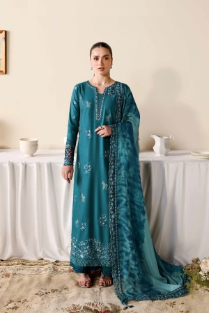 Azure Unstitched Embroidered Luxury Lawn 3 Piece Suit AZ26UAL 78 Sea Breeze - Eid Collection