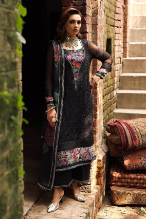 Vasal by Charizma Embroidered Chiffon Suits Unstitched 3 Piece CRZ25VW VSL25-33 - Formals