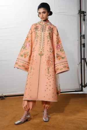 Jugnu by Hussain Rehar Unstitched Embroidered Lawn 3 Piece Suit HR26UZF Zerah - Festive Collection
