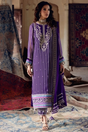 Charizma Embroidered Chiffon Suits Unstitched 4 Piece CR25LV VSL5-21 - Luxury Collection