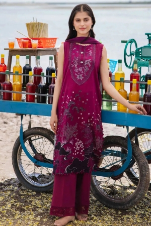 M Basics By Maria B Embroidered Lawn Suit Unstitched 3 Piece MB24M2 3B - Summer Collection