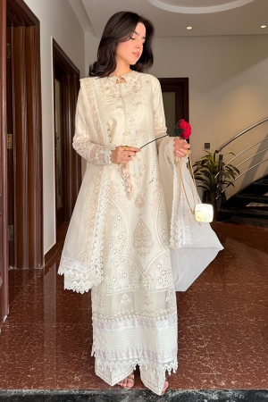 Blooming Flower by Zariya Unstitched Embroidered Lawn 3 Piece Suit ZRY26ULB ORSA ZB-60105 - Festive Collection