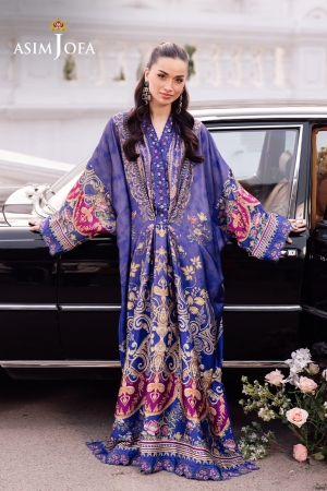 Asim Jofa Embroidered Silk Unstitched Kaftan AJ25CS AJRS-06 - Formal Collection