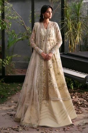 La Fuchsia By Afrozeh Embroidered Net Suits Unstitched 3 Piece AF25LF D-10 Fleurie - Formals Collection