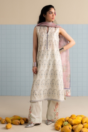 Coco Prints by Zara Shahjahan Printed Lawn Suits Unstitched 3 Piece CZS25PS D-03 B Tinsa - Summer Collection