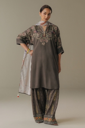 Coco by Zara Shahjahan Prints Unstitched Linen Suits 3 Piece CZS25PW Autumn Line D-10A - Winter Collection