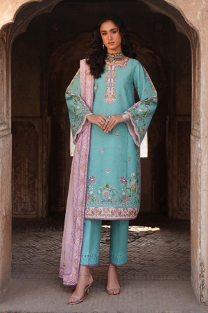 Suroor by Bin Ilyas RTW Embroidered Jacquard Lawn 3 Piece Suit BI26PSL 247A - Festive Collection
