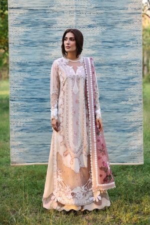 A-Lawn by Afrozeh Unstitched Embroidered Lawn 3 Piece Suit AF26UAL Zeyam FWU-0070-3PO - Eid Collection