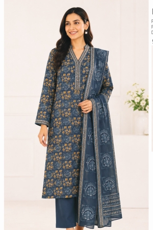 Gulahmed Luxury Linen Prints 3pc Un-stitched Winter Collection’26 – LT-54006