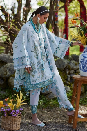Kashmee Legacy by Elan Unstitched Embroidered Lawn 3 Piece Suit EL26ULKL Mehrvaan EL26-10B - Festive Collection