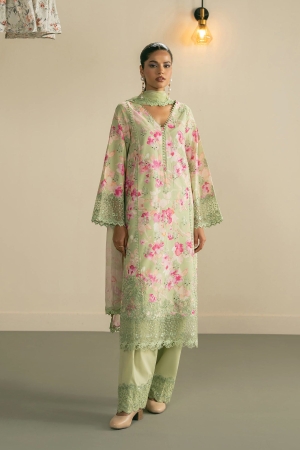 Zephyr by Ayzel Unstitched Lawn Embroidered 3 Piece Suit AAF26UZ D-5 Nisa - Summer Collection