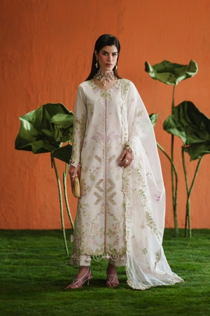Blooming Flower by Zariya Unstitched Embroidered Lawn 3 Piece Suit ZRY26ULB AIRA ZB-60102 - Festive Collection