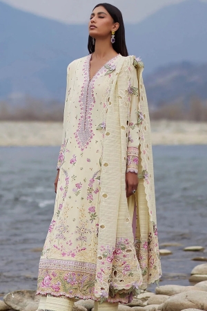 Elan Embroidered Lawn Suits Unstitched 3 Piece EL24L D-02B Nedine - Summer Collection