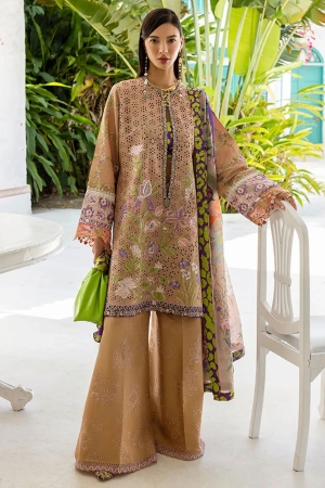 Mon Tresor by Esmel Embroidered Lawn Suits Unstitched 3 Piece EML25MT ESL-2507 Hakuna Ma Coffee - Summer Collection