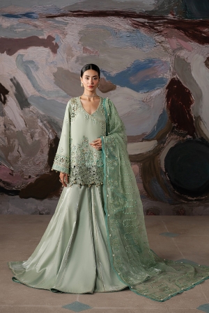 Solaris by Ayzel Unstitched Formals Silk Suits 3 Piece AAF25SW Glowen - Wedding Collection