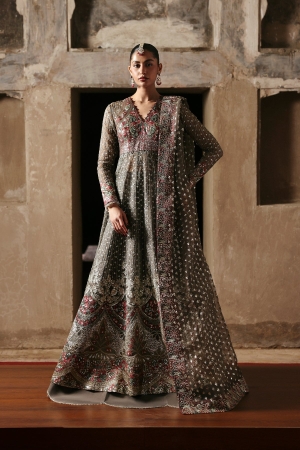 Kaashvi by Ayzel Unstitched Tissue Zari Embroidered Suits 3 Piece AAF25KW NIRVA AZW-25-V2-05 - Wedding Collection