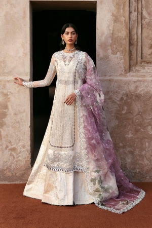 Kaashvi by Ayzel Unstitched Organza Embroidered Suits 3 Piece AAF25KW MEHARVI AZW-25-V2-01 - Wedding Collection