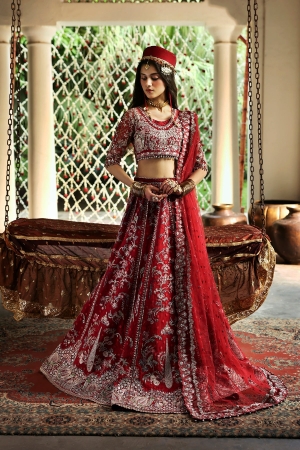 Shehnai By Afrozeh Embroidered Organza Suits Unstitched 3 Piece AF25SA D-03 Sheen - Wedding Collection