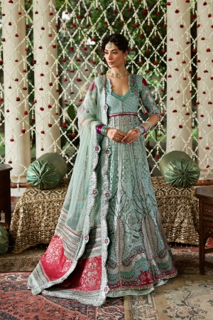 Shehnai By Afrozeh Embroidered Raw Silk Suits Unstitched 3 Piece AF25SA D-05 Zanzar - Wedding Collection