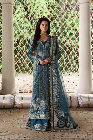 Shehnai By Afrozeh Embroidered Organza Suits Unstitched 3 Piece AF25SA D-10 Sitara - Wedding Collection