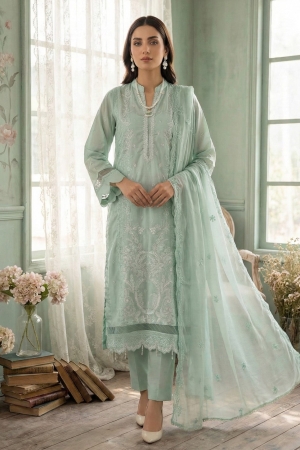 Musfir - Garden Of Eve Embroidered Lawn Suit Unstitched 3 Piece (Pure Chiffon Embroidered Dupatta) - BIANCA - Summer Collection