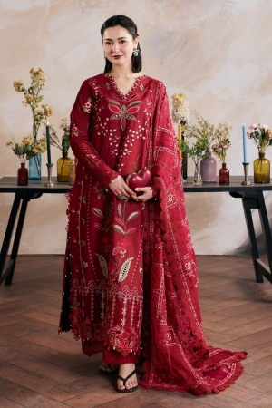 Maryam Hussain Unstitched Embroidered Lawn 3 Piece Suit MH26ULF Daneen - Festive Collection
