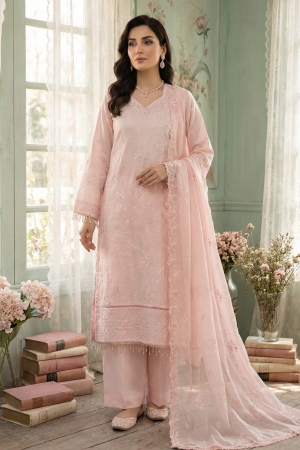 Musfir - Garden Of Eve Embroidered Lawn Suit Unstitched 3 Piece (Pure Chiffon Embroidered Dupatta) - CHLOE - Summer Collection