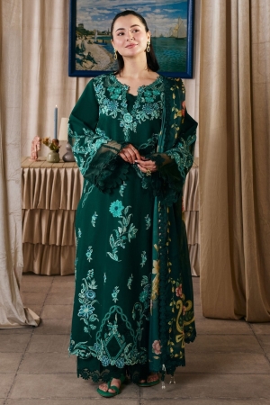 Maryam Hussain Unstitched Embroidered Lawn 3 Piece Suit MH26ULF Maheer - Festive Collection