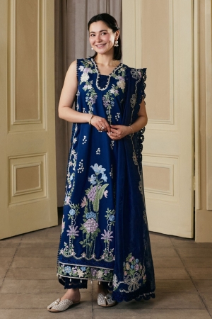 Maryam Hussain Unstitched Embroidered Lawn 3 Piece Suit MH26ULF Sanam - Festive Collection