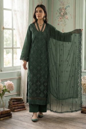 Musfir - Garden Of Eve Embroidered Lawn Suit Unstitched 3 Piece (Pure Chiffon Embroidered Dupatta) - FRESCO - Summer Collection