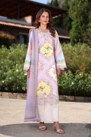 Rang Rasiya Lifestyle Lawn Unstitched Embroidered 3 Piece Suit RR25ULS ACACIA - Summer Collection