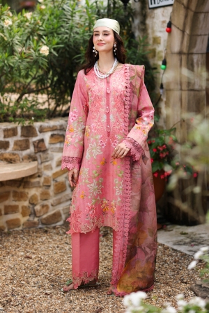 Rang Rasiya Lifestyle Lawn Unstitched Embroidered 3 Piece Suit RR25ULS BLUSH - Summer Collection