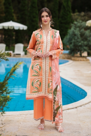 Rang Rasiya Lifestyle Lawn Unstitched Embroidered 3 Piece Suit RR25ULS MELLOW - Summer Collection