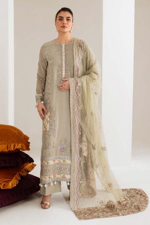 Maya by Nureh Unstitched Velvet Embroidered 3 Piece Suits NU25MV NW-111 - Festive Collection